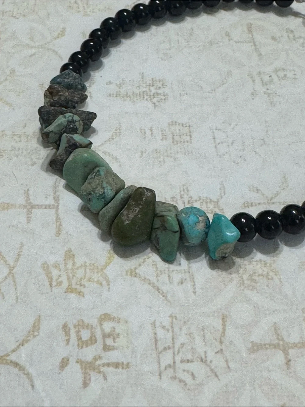 TURQUOISE AND GLASS BRACELET